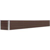 vidaXL Garden Raised Bed Galvanised Steel 320x40x45cm Brown, Brown