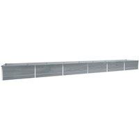 vidaXL Garden Raised Bed Galvanised Steel 600x80x45cm Grey, Grey