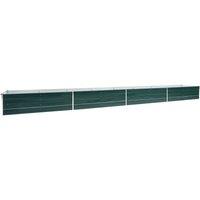 vidaXL Garden Raised Bed Galvanised Steel 600x80x45cm Green, Green