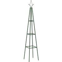 vidaXL Garden Climbing Plant Racks 2 Pcs Dark Green 35x35x195cm Iron, Black