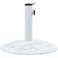 vidaXL 47864 Umbrella Base White 9 Kg 40cm Cast Iron, White