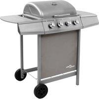 VidaXL Gas BBQ Grill with 4 Burners Silver (FR/BE/IT/UK/NL only)