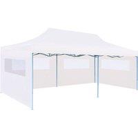 VidaXL Folding Pop-up Partytent with Sidewalls 3x6 m Steel White, White