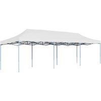 vidaXL Folding Pop-up Party Tent 3x9 M White, White