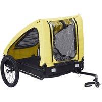 vidaXL Pet Trailer Yellow And Black, Yellow