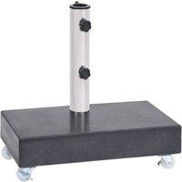 vidaXL Umbrella Base Black 45x25x8cm Granite, Black