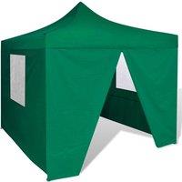 vidaXL Foldable Tent 3x3 m with 4 Walls Green, Green