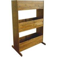 vidaXL 3-tier Garden Raised Bed Solid Acacia Wood, Brown