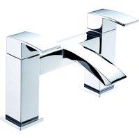 DEVA Swoop Deck Mounted Bath Filler, Silver