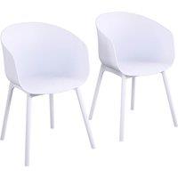 Novogratz Ng York Indoor Outdoor Xl Dining Chairs 2Pk White, White