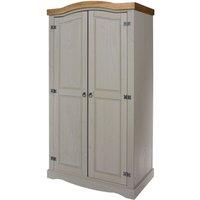 Core Products Corona Grey 2 Door Wardrobe, Grey
