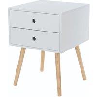 Core Products Options 2 Drawer Bedside Cabinet, White