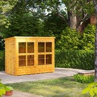8X4 Power Pent Potting Shed, Brown