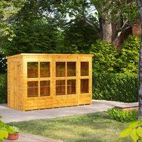 10X4 Power Pent Potting Shed, Brown