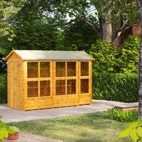 10X4 Power Apex Potting Shed, Brown