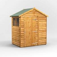 4X6 Power Overlap Apex Shed, Brown