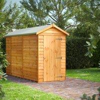 10X4 Power Overlap Apex Windowless Shed, Brown