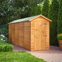 20X4 Power Overlap Apex Windowless Shed, Brown