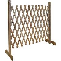 Techstyle Solid Wood Expanding Single Garden Screen - Brown