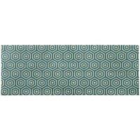 Jvl Mega Runner Mat 57 X 150 Cm Geo Hex, Blue
