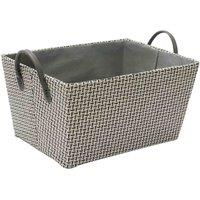 Jvl Silva Rectangular Fabric Storage Box With Handles Grey, Grey