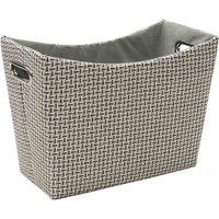 Jvl Silva Fabric Magazine Holder With Inset Handles Grey