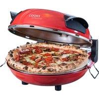 Cooks Professional K132 Authentic Stone Baked Pizza Maker Oven - Red, Red