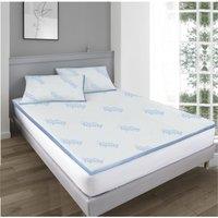 Ezysleep Air Flow Memory Foam Mattress Topper Single 2 Inch, White