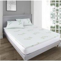 Ezysleep Bamboo Memory Foam Mattress Topper Super King 2 Inch, White