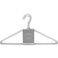 Home Set of 10 Metal Hangers, White