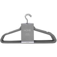 Home Set Of 10 Velvet Hangers, Grey