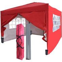 Birchtree 3X3M Pop Up Waterproof Gazebo - Red, Red