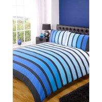 Rapport Home Double Soho Stripe Duvet Set Blue, Blue