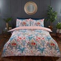 Rapport Home Furnishings Jungle Expedition Duvet Set Single Blush, Pink