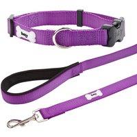 Bunty Middlewood Collar and Middlewood Lead in Purple - Medium, Purple