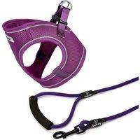 Bunty Voyage Harness Medium Purple and Clip-on Rope Lead Large Purple, Purple