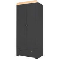Tutti Bambini Rio Wardrobe Slate Oak, Grey