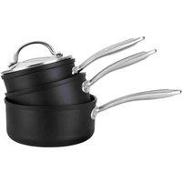 Prestige Scratch Guard Non Stick Induction 3pc Saucepan Set, Black