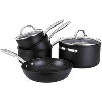 Prestige Scratch Guard Aluminium Non Stick Induction 5 Piece Set, Black