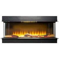 Adam Sahara Electric Inset Media Wall Fire 31inch, Black