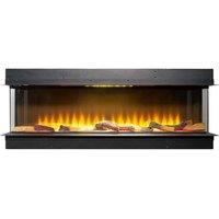 Adam Sahara Electric Inset Media Wall Fire 51inch, Black