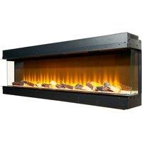 Adam Sahara Electric Inset Media Wall Fire 61inch, Black