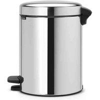 Brabantia Newicon Pedal Bin 5L - Brilliant Steel, Silver