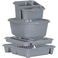 Wham Casa 4 Piece Kitchen Set Silver, Silver