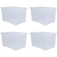 Wham Set 4 Crystal 102L Box & Lid Clear, Clear