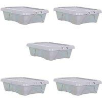 Wham Set 5 Wham Home Upcycle 22L Box & Lid Soft Grey, Grey