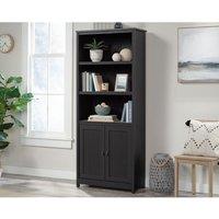 Teknik Shaker Style Bookcase With Doors Raven Oak, Black