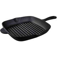 Tramontina Square Griddle Pan 27Cm 2.2L Pre-seasoned Cast Iron, Black