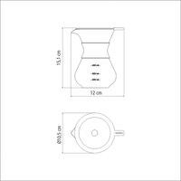 Tramontina Pour Over Coffee Maker With Stainless Steel Filter 400Ml , Clear