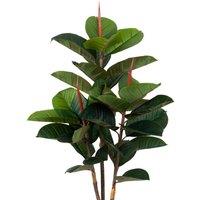 Greenbrokers Artificial Rubber Tree X 33 Leaves 120Cm, Green